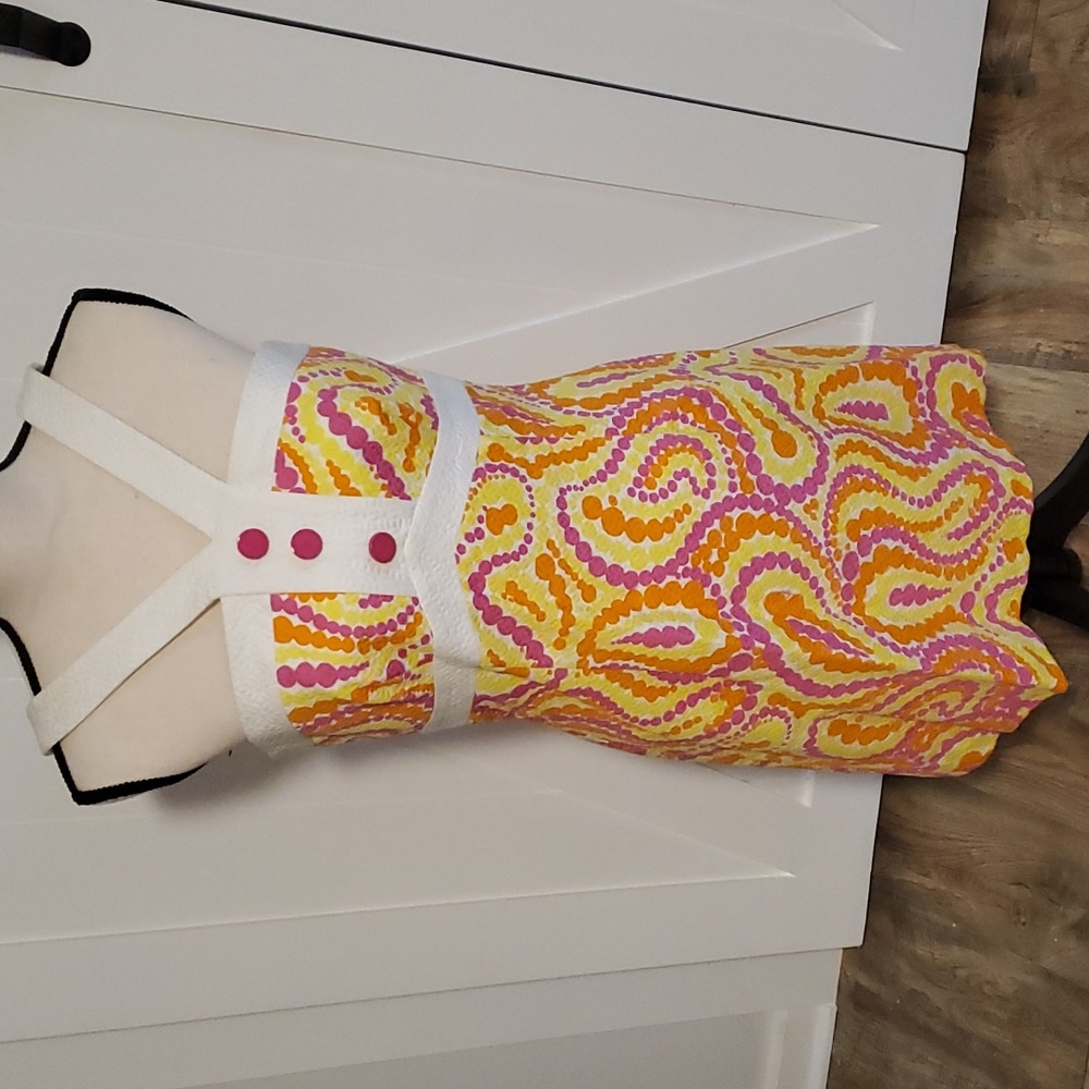 Milly Dress Orange Pink Yellow